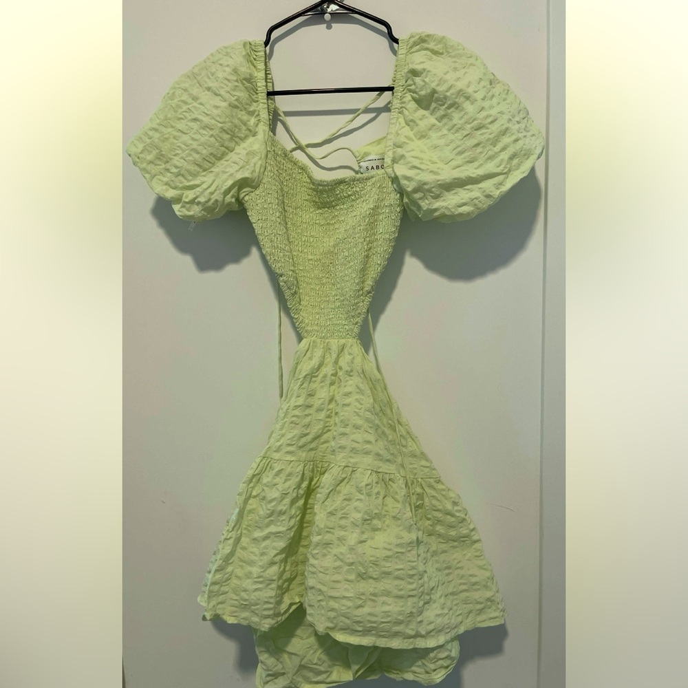 Green Sabo Backless Dress